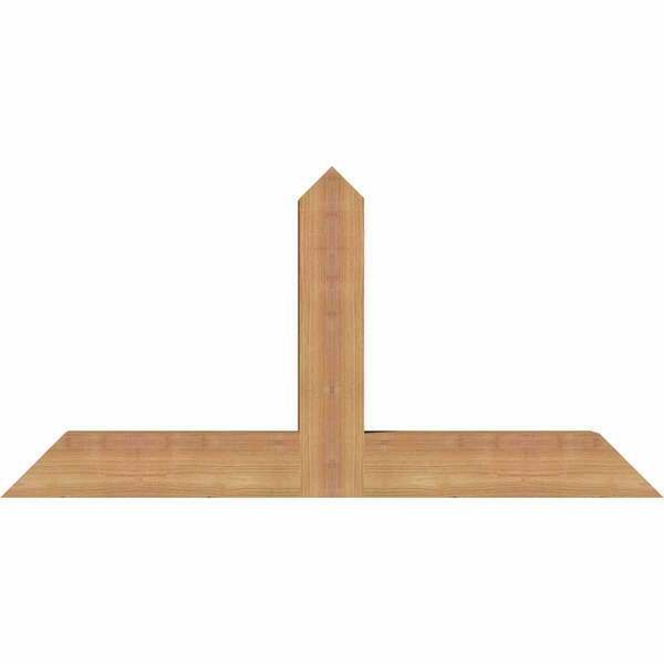 Ekena Millwork Portland Timber Gable Bracket, Western Red Cedar, 36"W x 18"H x 3 1/2"D x 3 1/2"F, 12/12 Pitch GBW036X18X0404POR00SWR - main